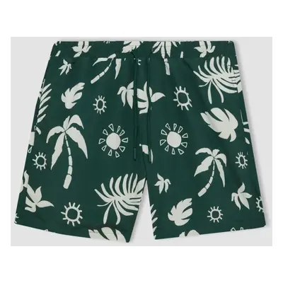 DEFACTO Regular Fit Patterned Short Swim Shorts