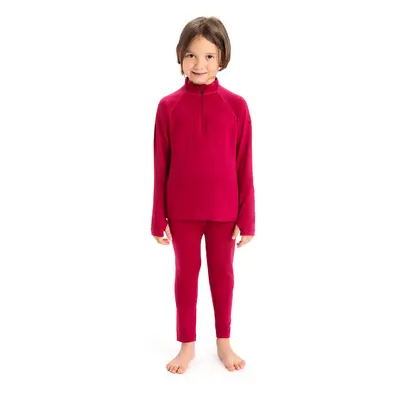 Dětské tričko Icebreaker K Tech LS Half Zip Cherry