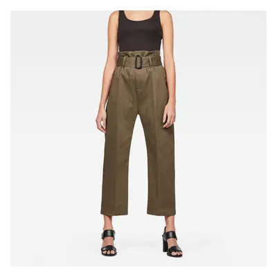 G-STAR Pants - Bronson paperbag waist chino wmn green