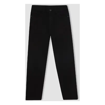 DEFACTO Boy Straight Fit Straight Leg Pocket Black Jeans