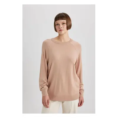 DEFACTO Relax Fit Crew Neck Basic Knitwear Sweater