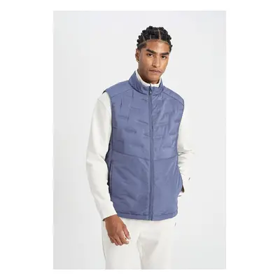 DEFACTO Fit Water Repellent Puffer Vest Regular Cut Stand Collar Zippered Pocket Quilted