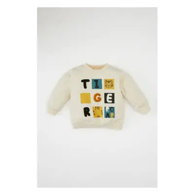 DEFACTO Baby Boy Crew Neck Printed Sweatshirt