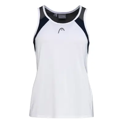 Dívčí tílko Head Club Tank Top Girls White/Dark Blue cm