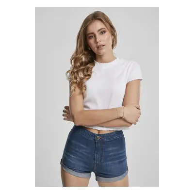 Dámské triko Cropped Rib 2-Pack černá/bílá