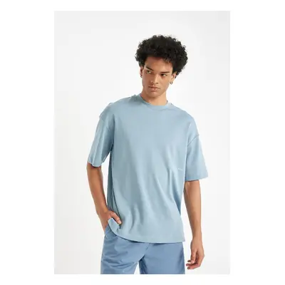 DEFACTO Boxy Fit Crew Neck Printed Cotton Short Sleeve T-Shirt