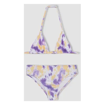 DEFACTO Girl's Tie-dye Patterned Bikini Set