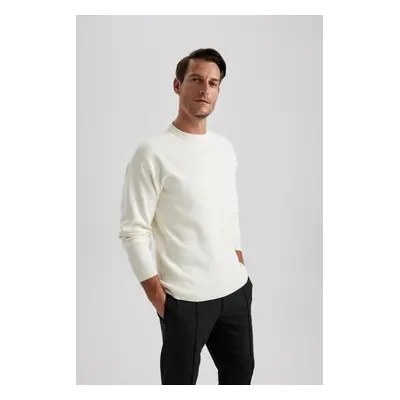 DEFACTO Relax Fit Crew Neck Basic Plain Knitwear Sweater