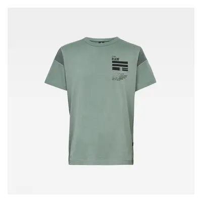 G-STAR T-Shirt - C&S Back Graphic + Loose R T S\S Green Grey