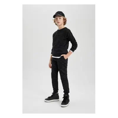 DEFACTO Boy's Waist Tie Elastic Leg Pocket Jogger Sweatpants