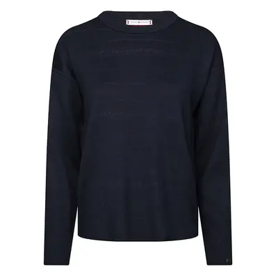 Tommy Hilfiger Sweater - VELMA REVERSIBLE SWTR dark blue