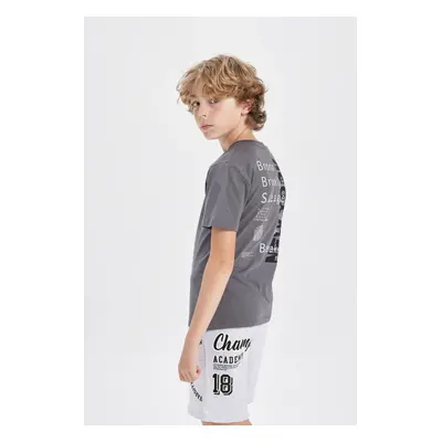 DEFACTO Boy's Oversize Fit Printed Shorts