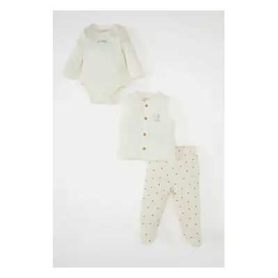 DEFACTO Baby Girl Heart Patterned 3-Piece Hospital Set