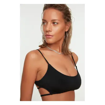 Trendyol Black Bralette Cut Out/Windowed Bikini Top