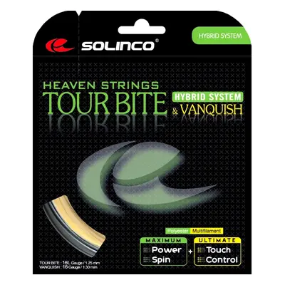 Tenisový výplet Solinco Tour Bite + Solinco Vanquish (12 m) 1,20 mm + 1,30 mm