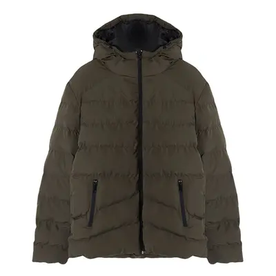 Trendyol Khaki Regular Fit Winter Puffer Jacket