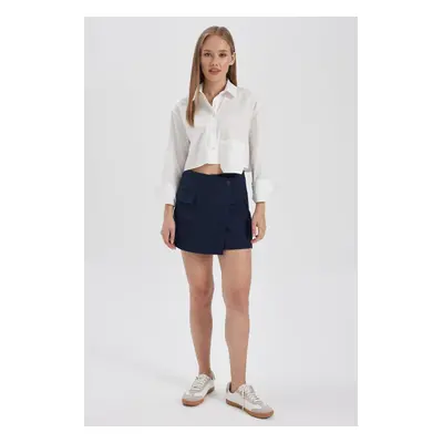 DEFACTO Cool Regular Fit Cargo Pocket Shorts Skirt