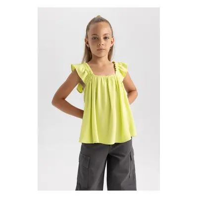 DEFACTO Girl&#39;s Sleeveless Viscose Blouse