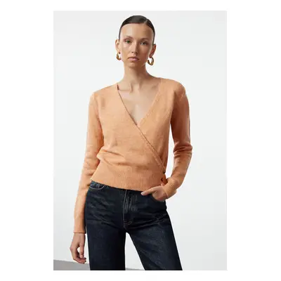 Trendyol Salmon Soft Textured Basic Knitwear Cardigan