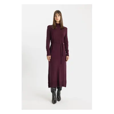 DEFACTO Regular Fit Half Turtleneck Maxi Knit Dress