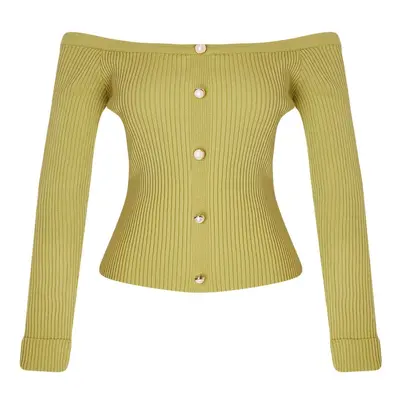 Trendyol Green Carmen Collar Knitwear Cardigan