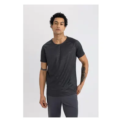 DEFACTO Fit Standard Fit Crew Neck Patterned Short Sleeve T-Shirt