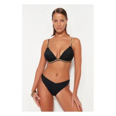 Trendyol Black Underwired Bikini Top With Accessories