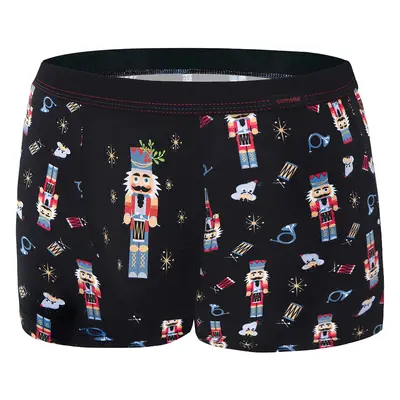 Boxerky Louskáček 007/55 Black Merry Christmas Black