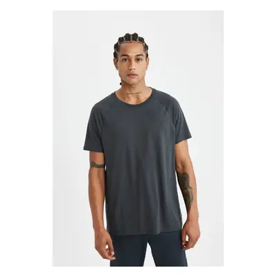 DEFACTO Fit Standard Fit Crew Neck Sports Short Sleeve T-Shirt