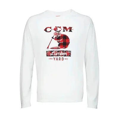 Pánské tričko CCM HOLIDAY MASCOTT LUMBER L/S TEE SR