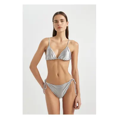 DEFACTO Fall in Love Regular Fit Satin Lace-Up Bikini Bottom