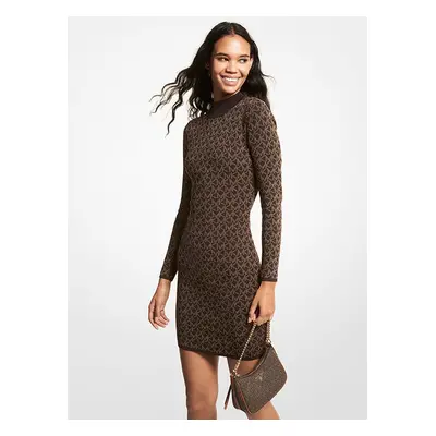 Michael Kors Dress - ECO MGA MK DT MOCK NK DRS brown