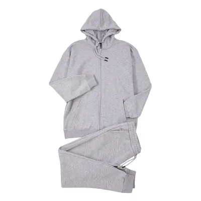 Trendyol Gray Melange Oversize/Wide Cut Hooded Basic Tracksuit Set