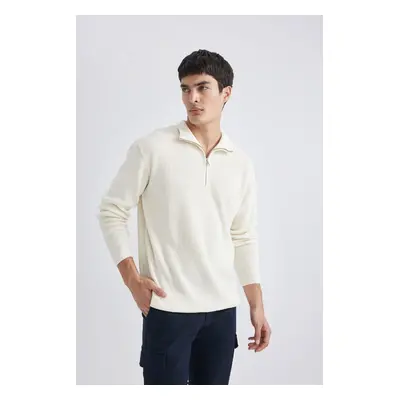 DEFACTO Loose Fit Turtleneck Thessaloniki Fabric Sweater