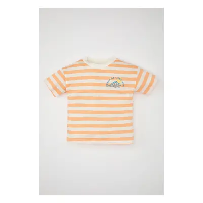 DEFACTO Baby Boy Crew Neck Striped Short Sleeve T-Shirt