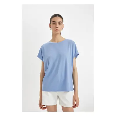 DEFACTO Crew Neck Modal Basic Short Sleeve T-Shirt