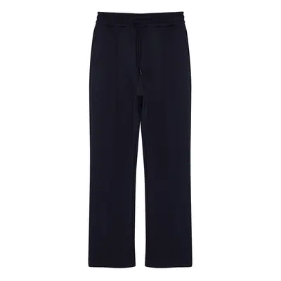 Trendyol Navy Blue Regular/Straight Cut Stitch Detailed Sweatpants