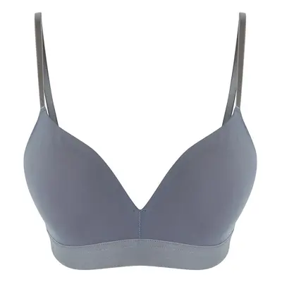 Trendyol Gray Micro Rope Strap Non-wired Covered Knitted Bra