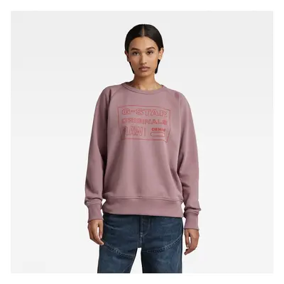 G-STAR Sweatshirt - Raglan originals sw wmn purple