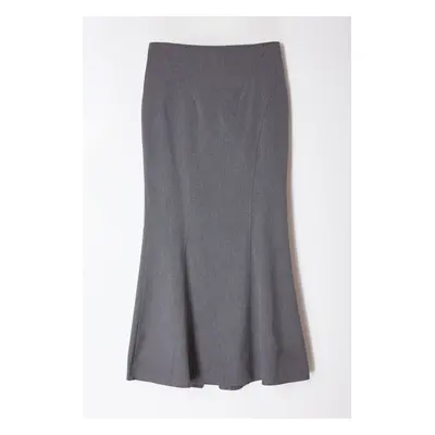 Trendyol Gray Godeli Fish Shape Maxi Length Woven Skirt