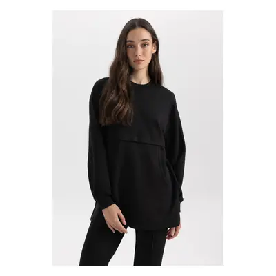 DEFACTO Regular Fit Crew Neck Long Sleeve Tunic