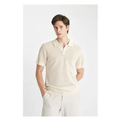 DEFACTO Standard Fit Regular Cut Basic Plain Short Sleeve Knitted Polo Shirt