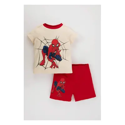 DEFACTO Baby Boy Marvel Spiderman Licensed Crew Neck Rib Pajamas Packs