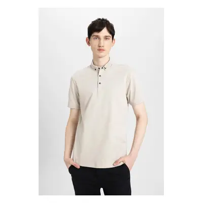 DEFACTO Slim Fit Slim Cut Short Sleeve Basic Plain Polo T-Shirt