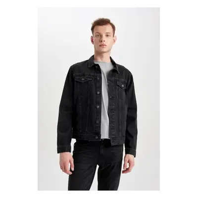 DEFACTO Slim Fit Slim Fit Buttoned Pocket Jean Jacket