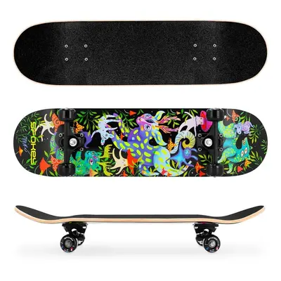 Spokey OLLIE Skateboard 78,7 x cm, ABEC7, so svietiacimi prvkami v tme