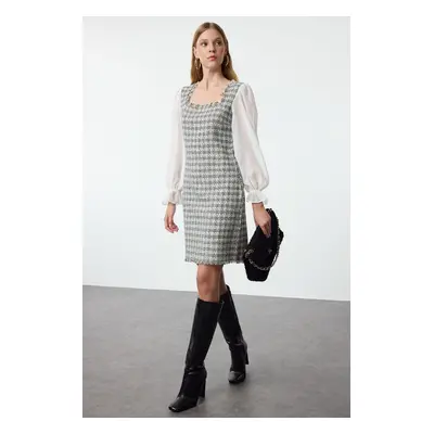 Trendyol Multicolored Plaid / Checkered Mini Woven Dress