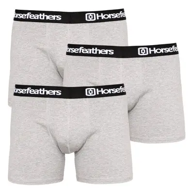 3PACK pánské boxerky Horsefeathers Dynasty heather gray