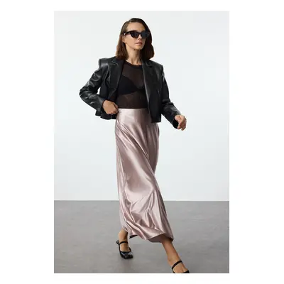 Trendyol Mink A Line/Flare Cut Midi Skirt