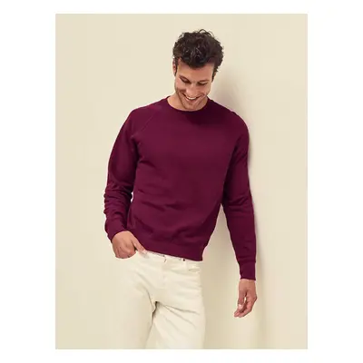 Burgundowa bluza męska Raglan Sweat Fruit of the Loom